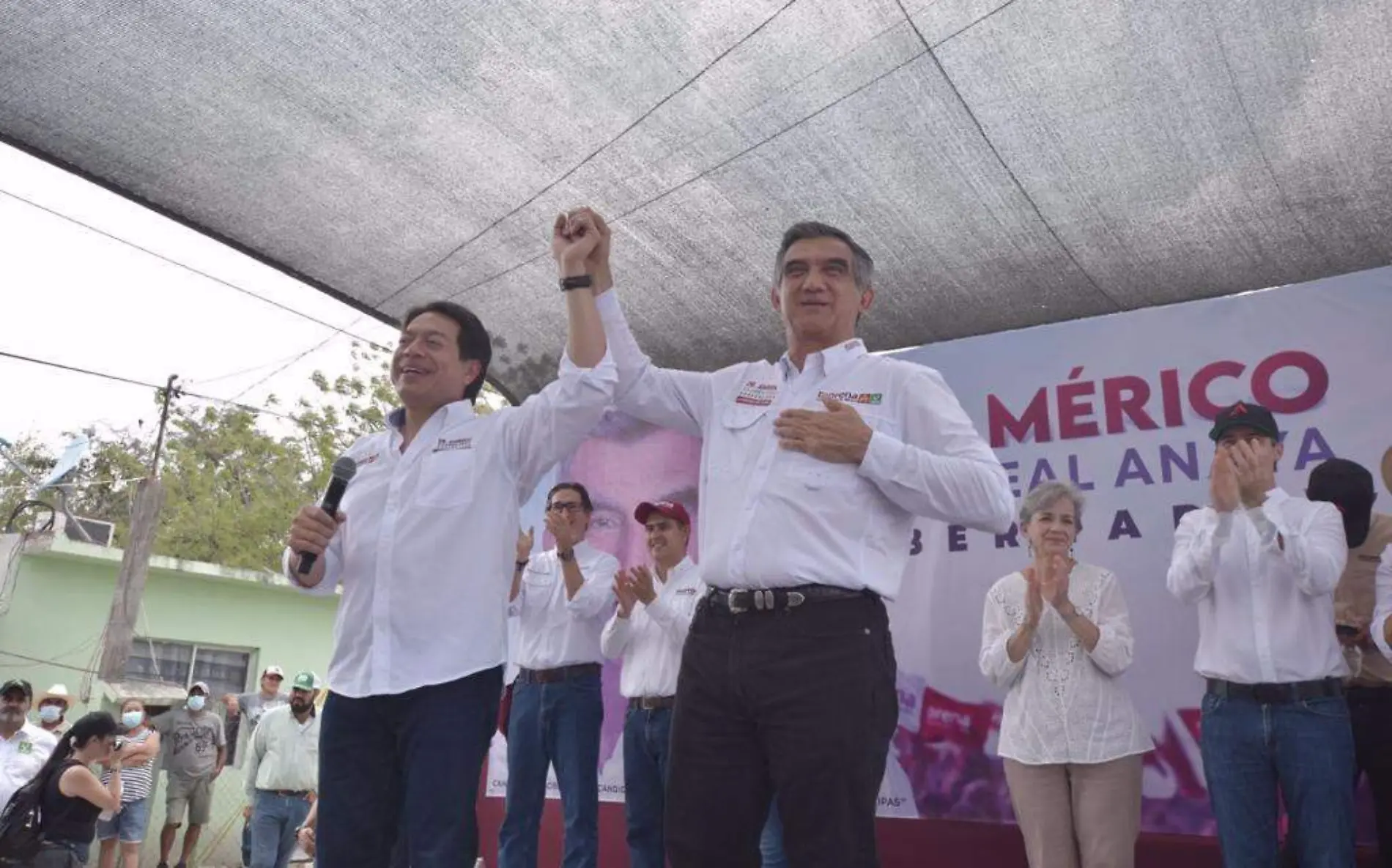 Mario Delgado acompañó al candidato de Morena en Tamaulipas Equipo de campaña de Américo Villarreal